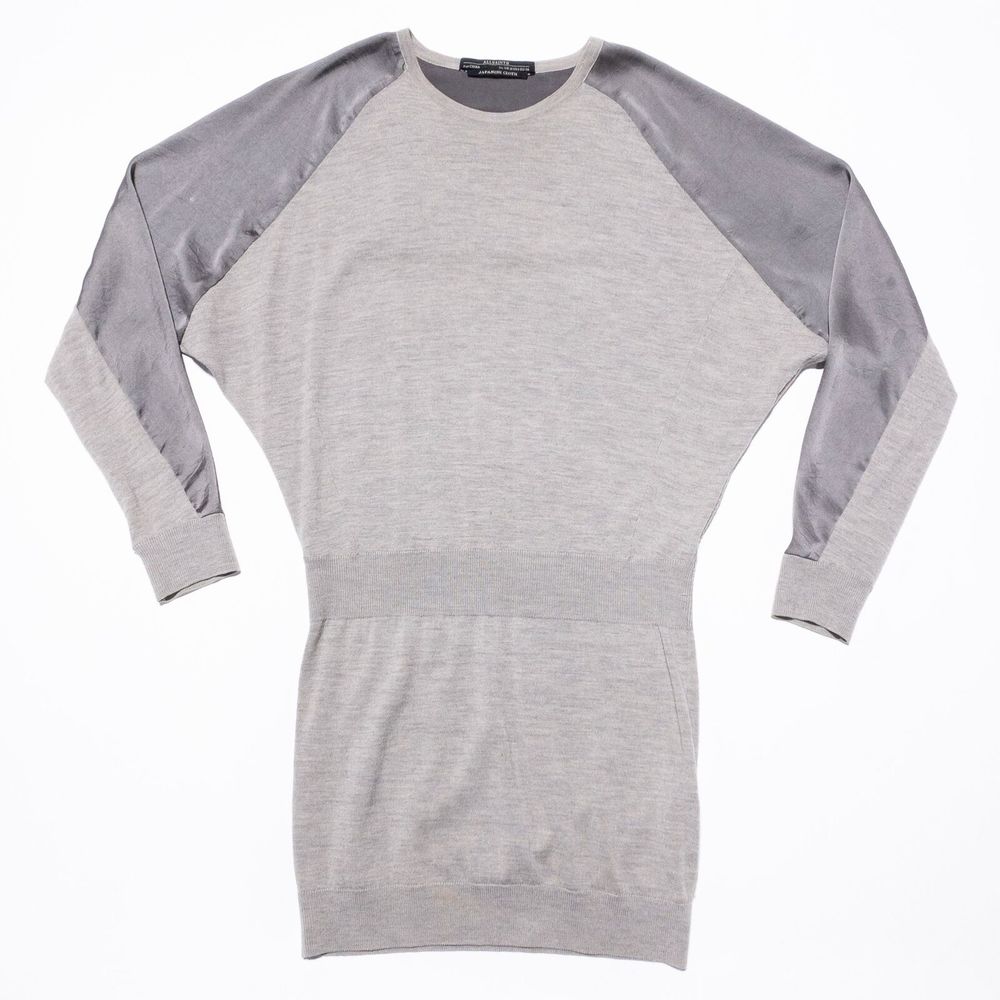 AllSaints Sweater Dress Women's 6 Merino Wool Knit Japanese Cloth Gray AGI